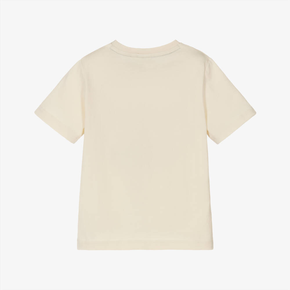 BOSS-Boys Soft Ivory Tee | Childrensalon Outlet
