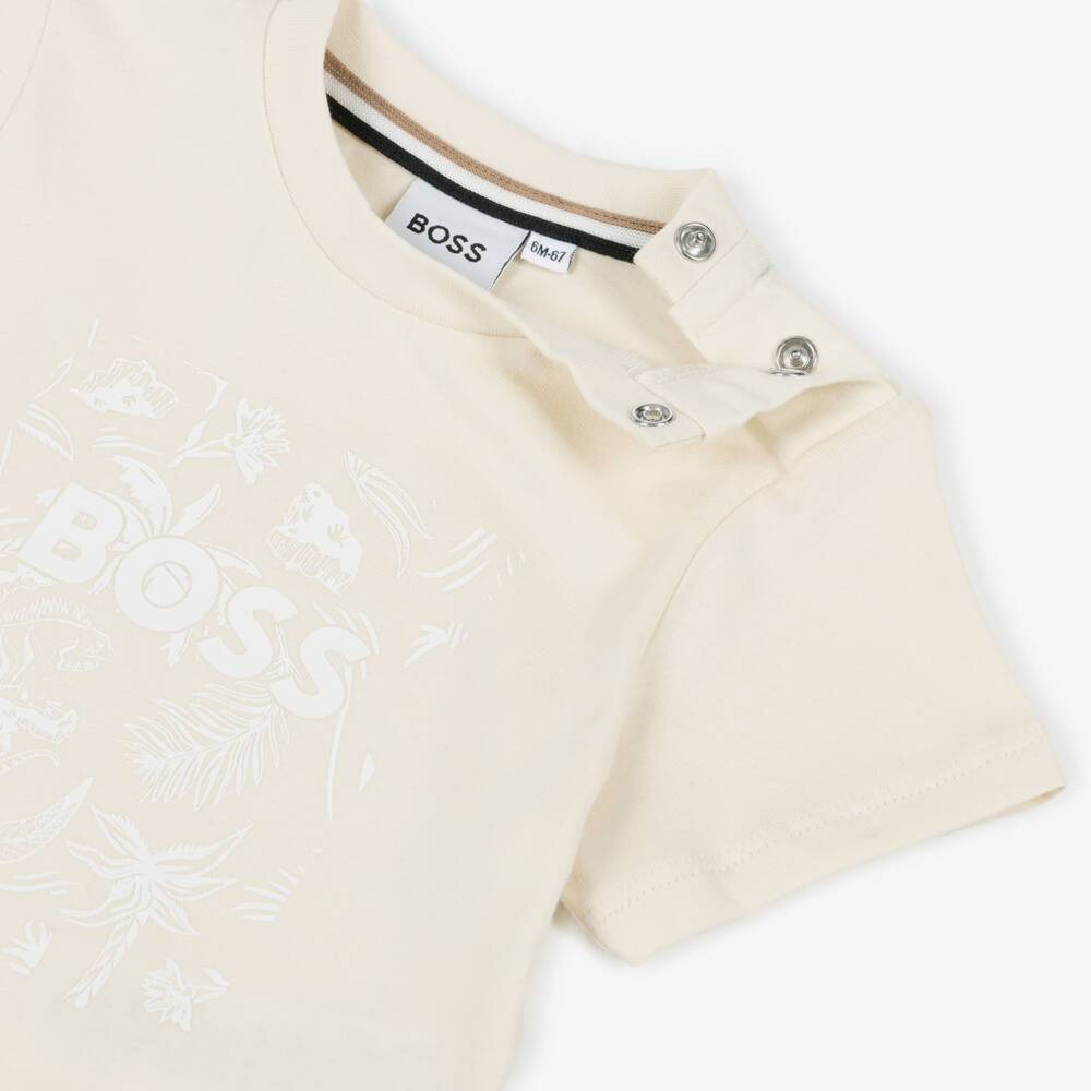 BOSS-Boys Soft Ivory Tee Delight | Childrensalon Outlet