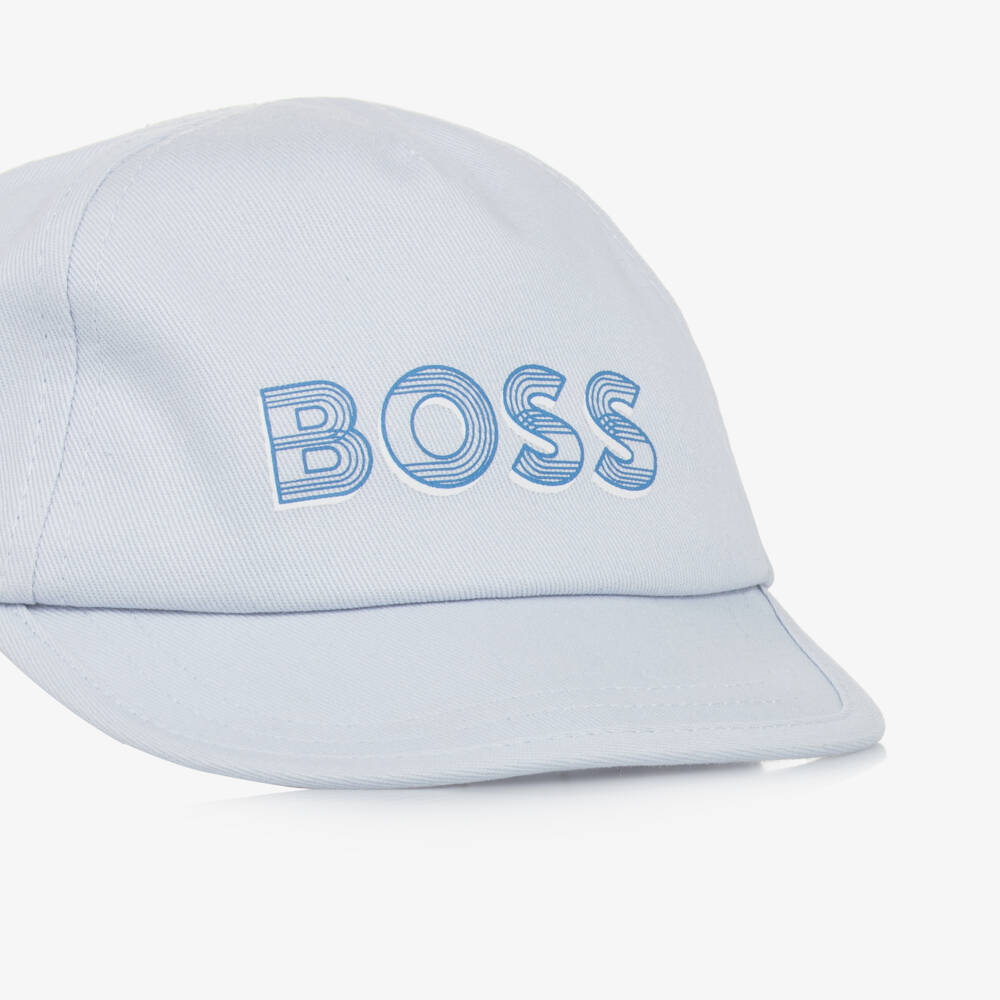BOSS-Boys Soft Pastel Blue Cap | Childrensalon Outlet