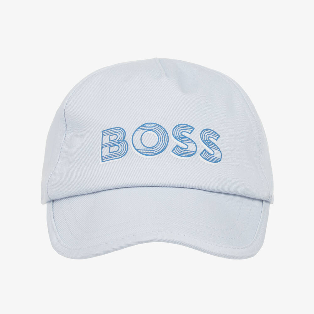 BOSS-Boys Soft Pastel Blue Cap | Childrensalon Outlet
