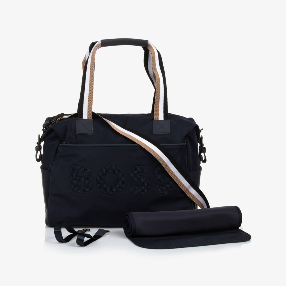 BOSS-Boys Stylish Blue Diaper Bag | Childrensalon Outlet