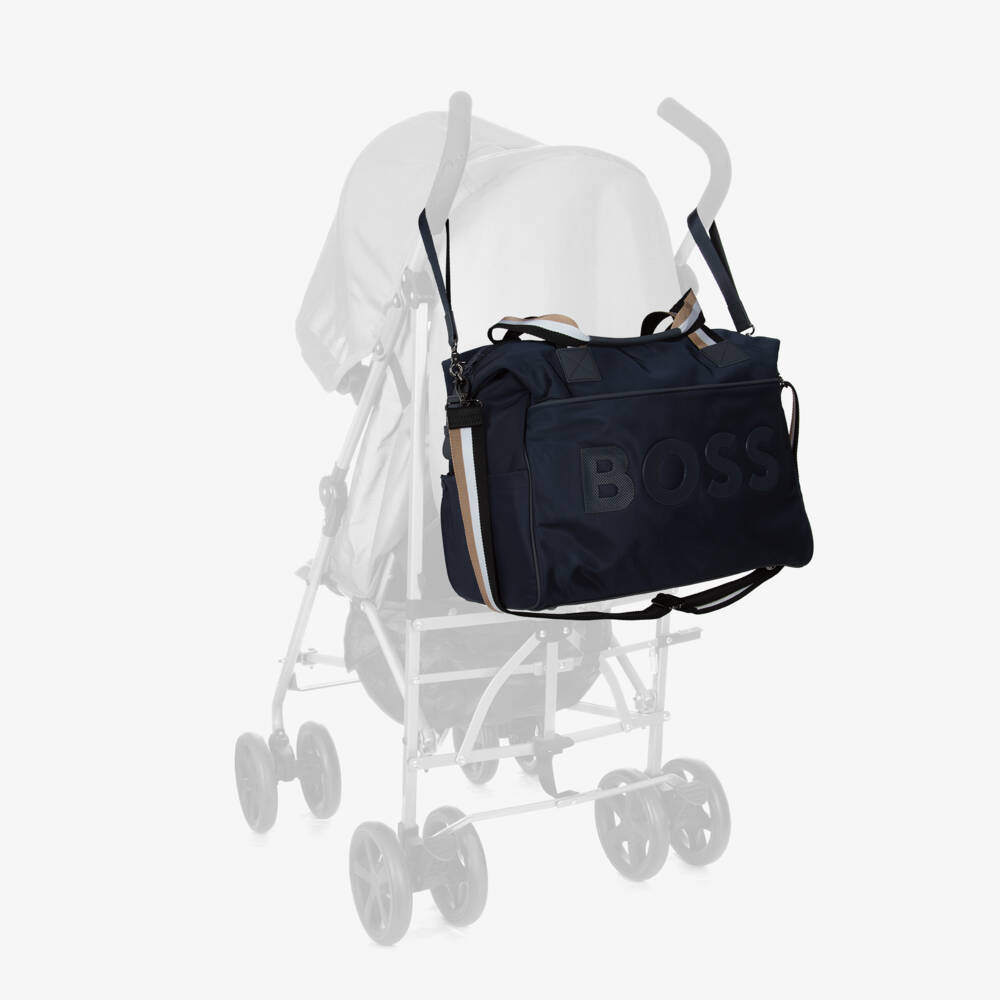 BOSS-Boys Stylish Blue Diaper Bag | Childrensalon Outlet