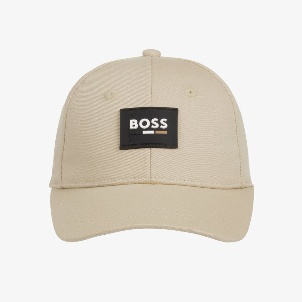 BOSS-Boys Tan Cotton Twill Hat | Childrensalon Outlet