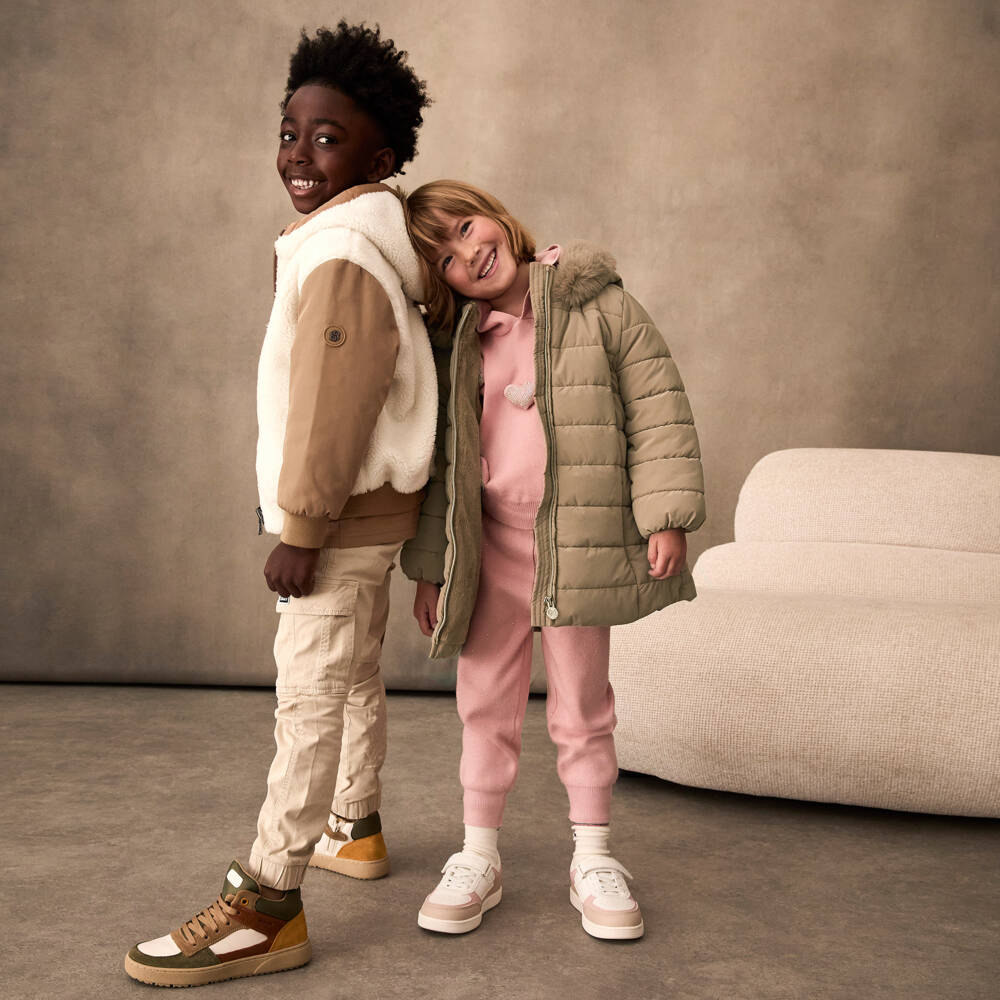 BOSS-Boys Taupe Reversible Fleece Coat | Childrensalon Outlet