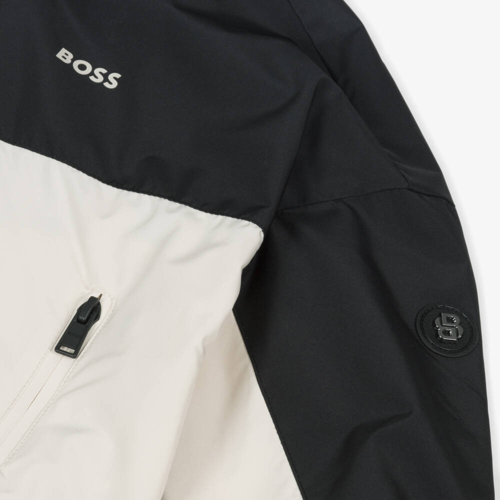 بوس-جاكيت بغطاء رأس بلونين للأولاد | Childrensalon Outlet