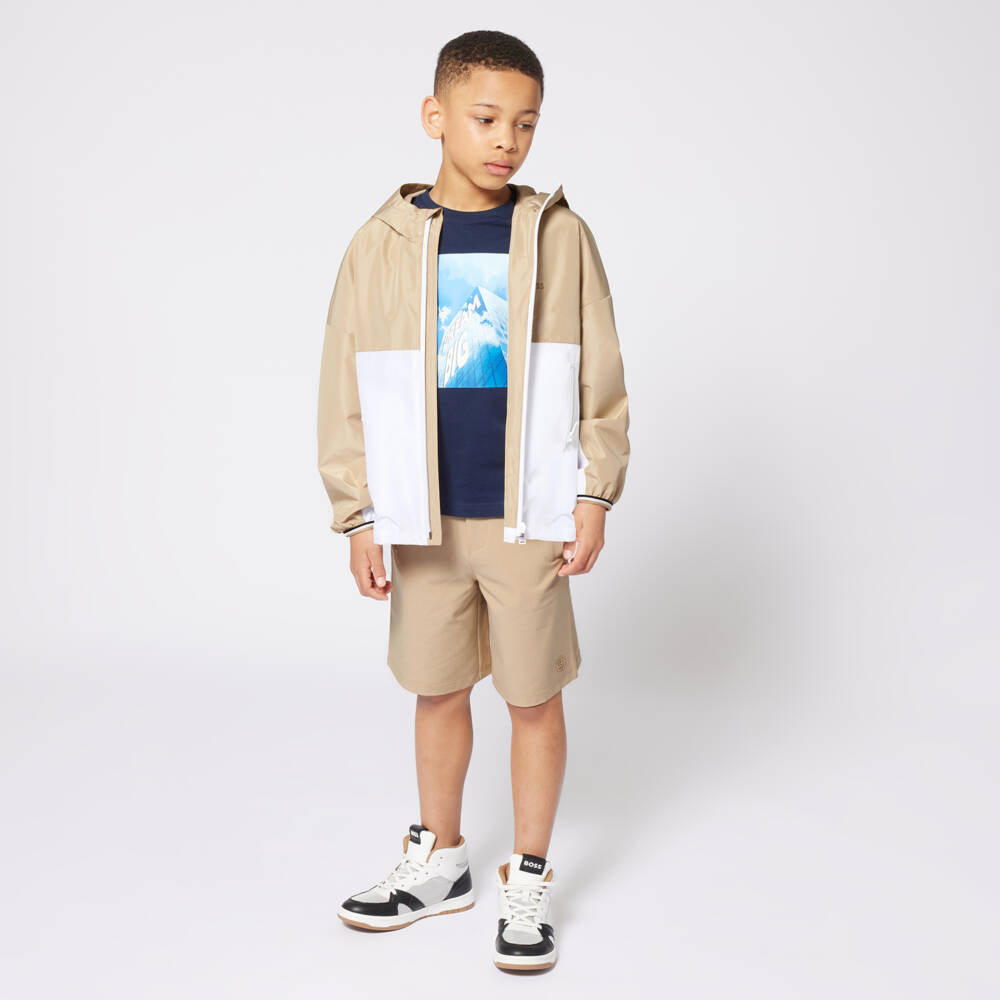 BOSS-Boys Urban Blue Graphic Tee | Childrensalon Outlet