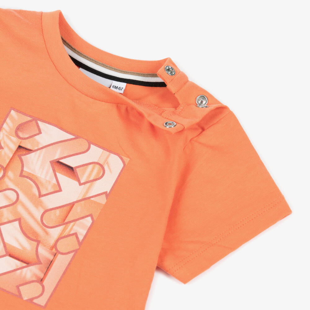 BOSS-Яркая хлопковая футболка с логотипом для мальчиков | Childrensalon Outlet