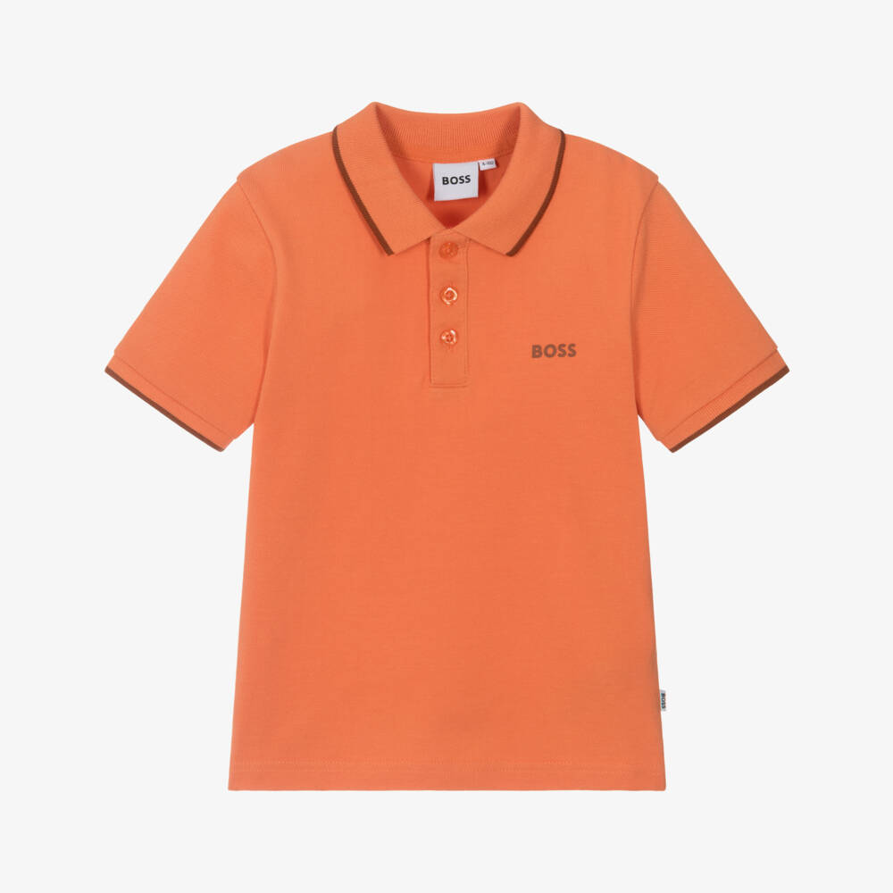 BOSS-Яркая хлопковая рубашка поло для мальчиков | Childrensalon Outlet