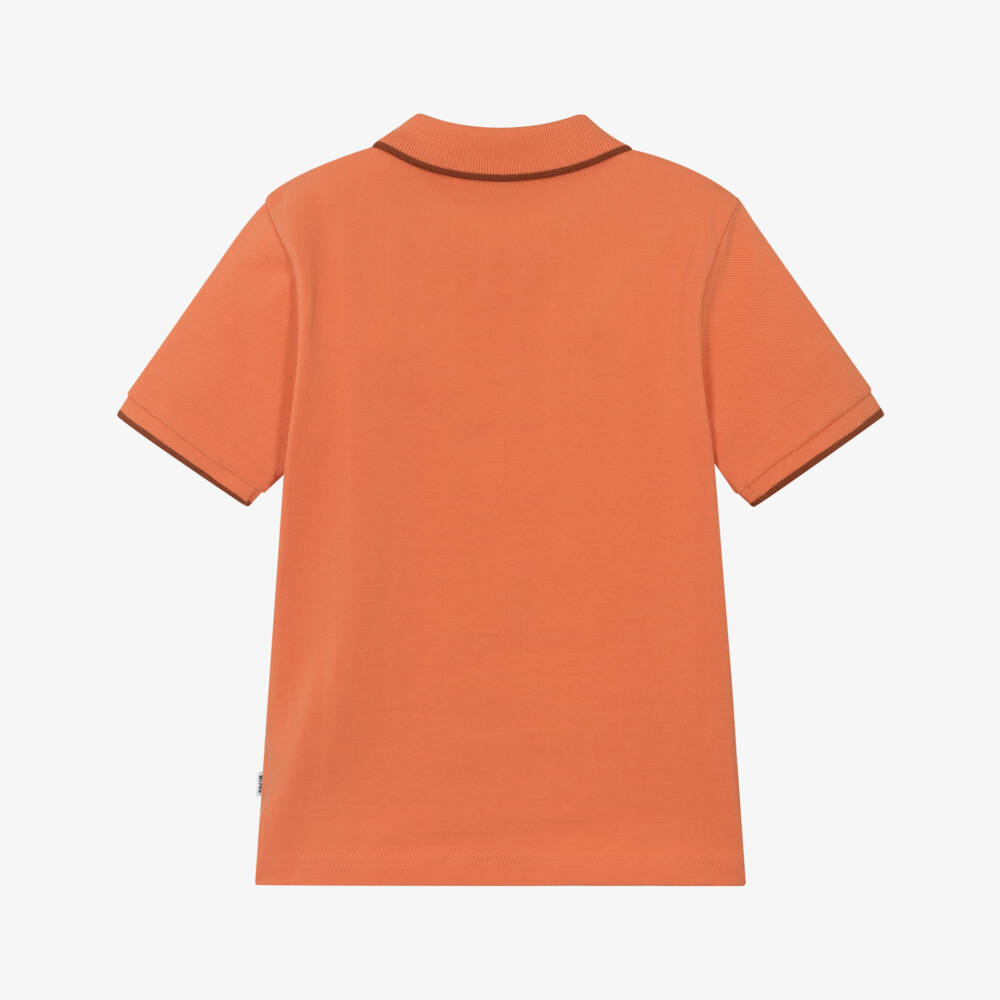 BOSS-Boys Vibrant Cotton Polo Top | Childrensalon Outlet