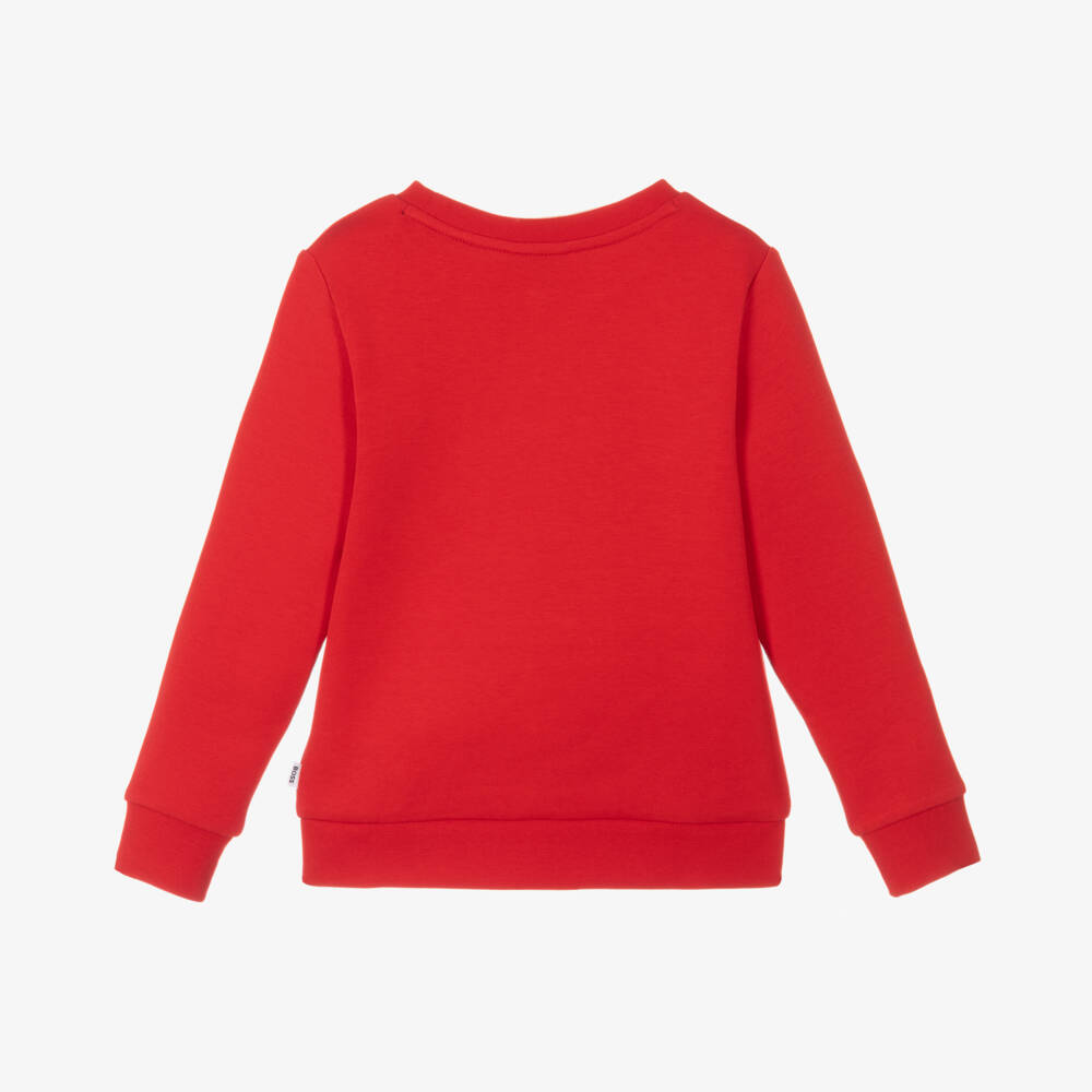 BOSS-Boys Vibrant Red Knit Pullover | Childrensalon Outlet