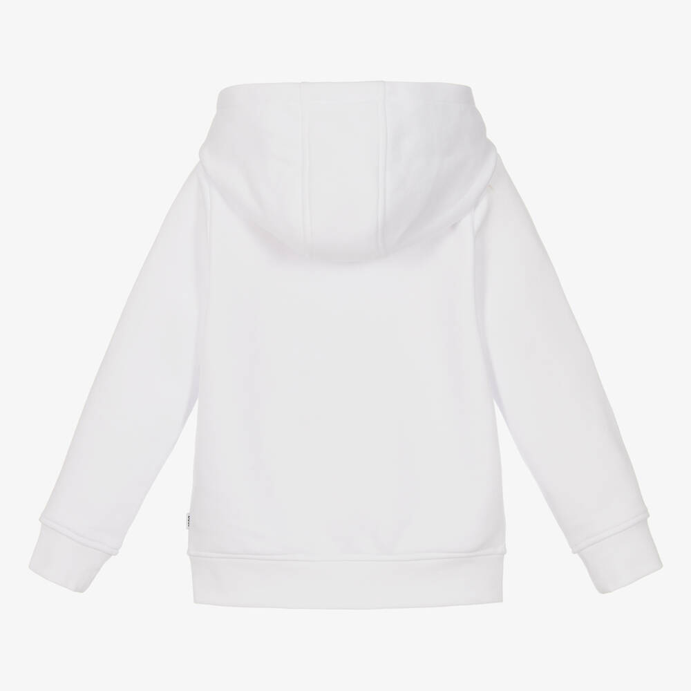 Plain white cotton hoodie clearance