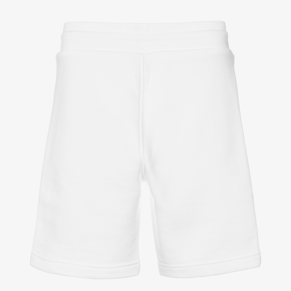 BOSS - Boys White Cotton Logo Shorts | Childrensalon Outlet