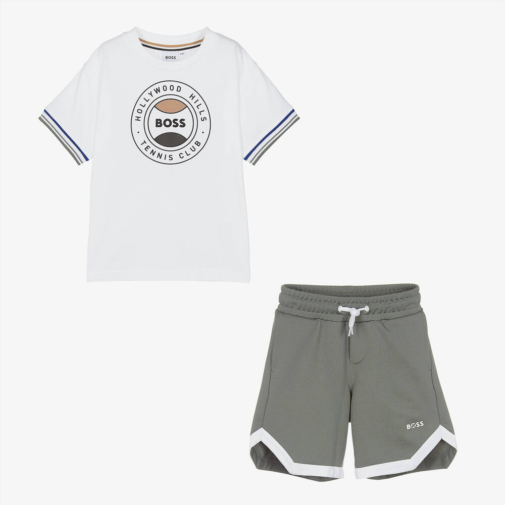 Ensemble short tee clearance shirt garçon