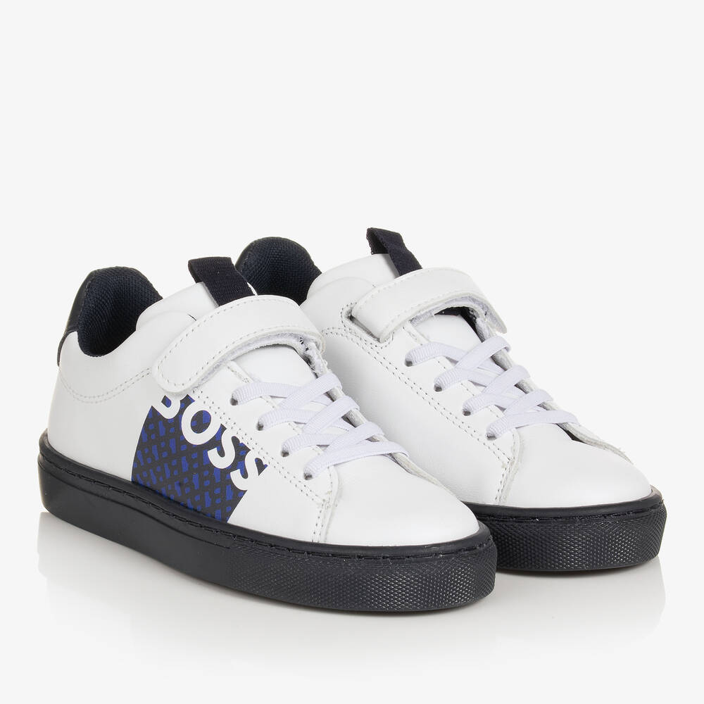 mens white boss trainers