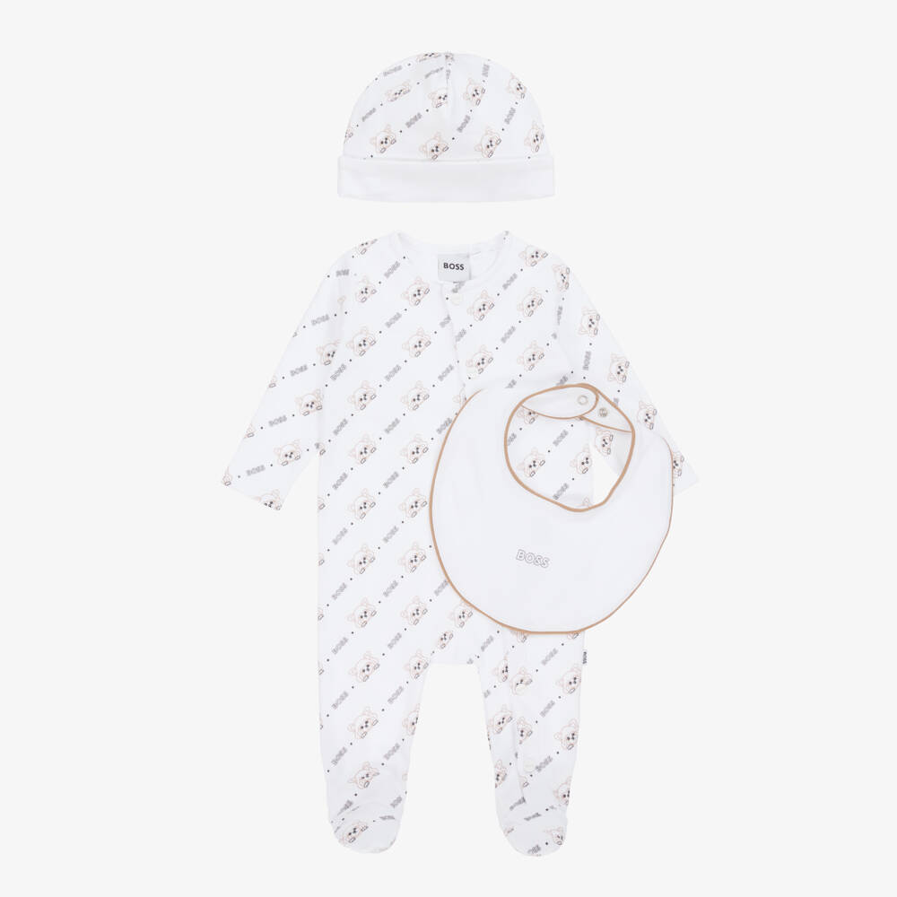 BOSS-Boys White Red Panda Outfit Set | Childrensalon Outlet