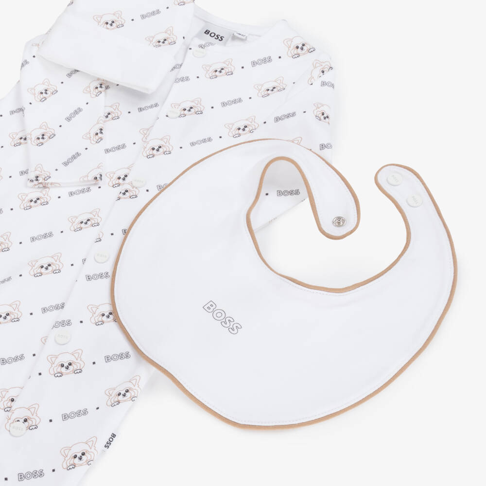 BOSS-Boys White Red Panda Outfit Set | Childrensalon Outlet