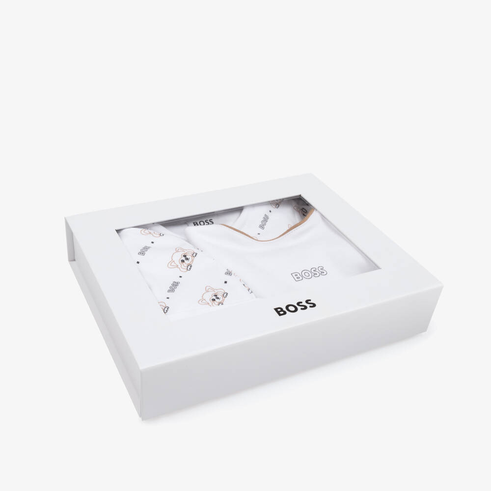 BOSS-Boys White Red Panda Outfit Set | Childrensalon Outlet