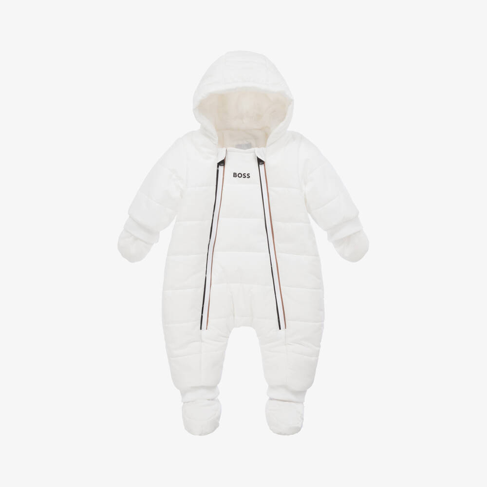 BOSS-Зимний уютный комбинезон кремовый для мальчиков | Childrensalon Outlet
