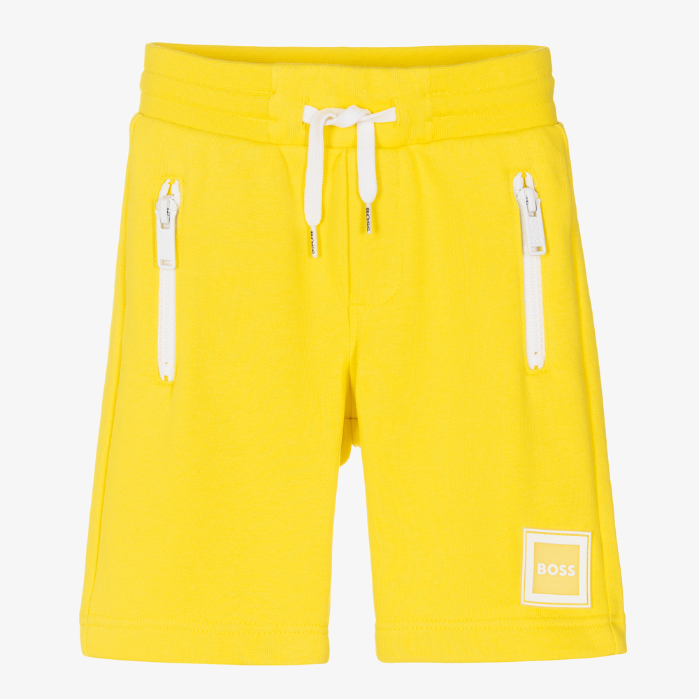 BOSS - Gelbe Baumwollshorts für Jungen | Childrensalon