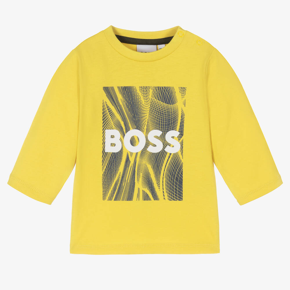 BOSS - T-shirt jaune Garçon | Childrensalon