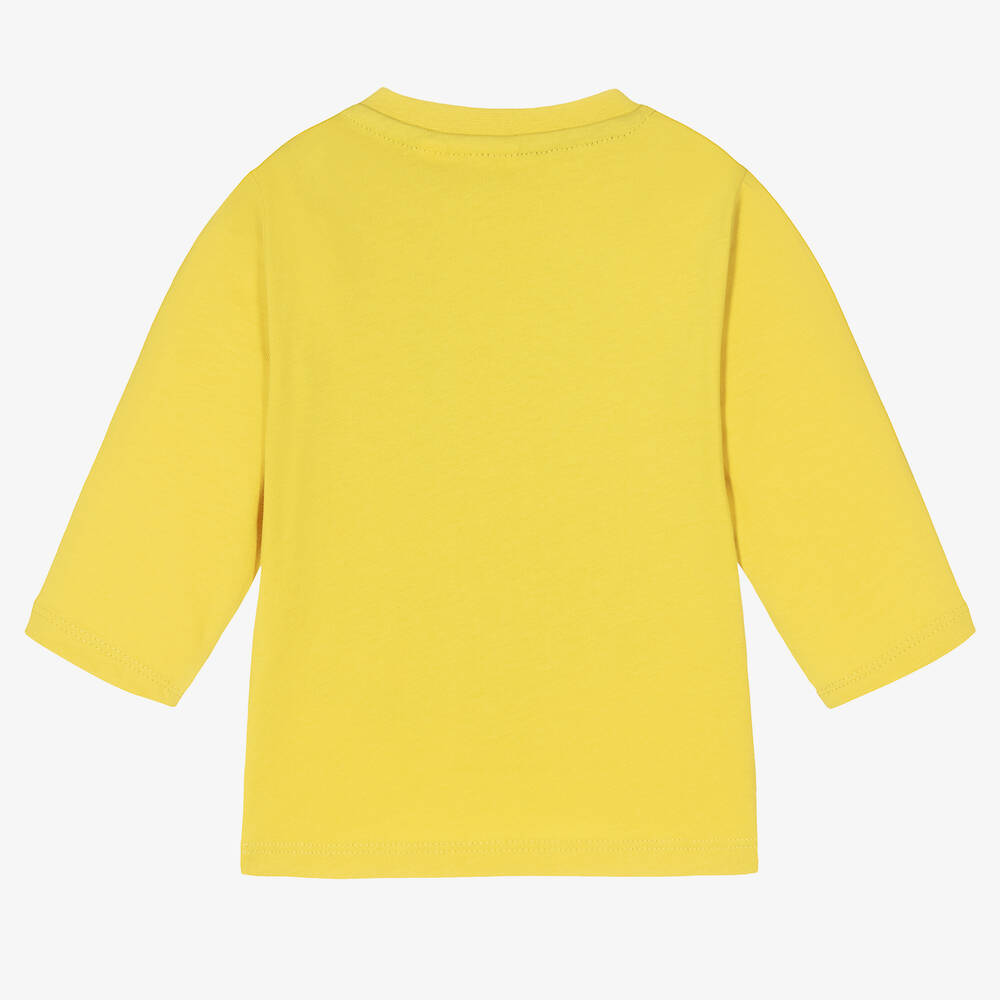 BOSS-تيشيرت قطن لون أصفر للأولاد | Childrensalon Outlet