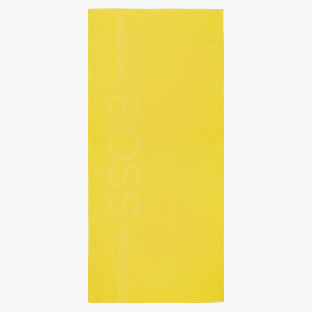 BOSS - Boys Yellow Towel (150cm) | Childrensalon
