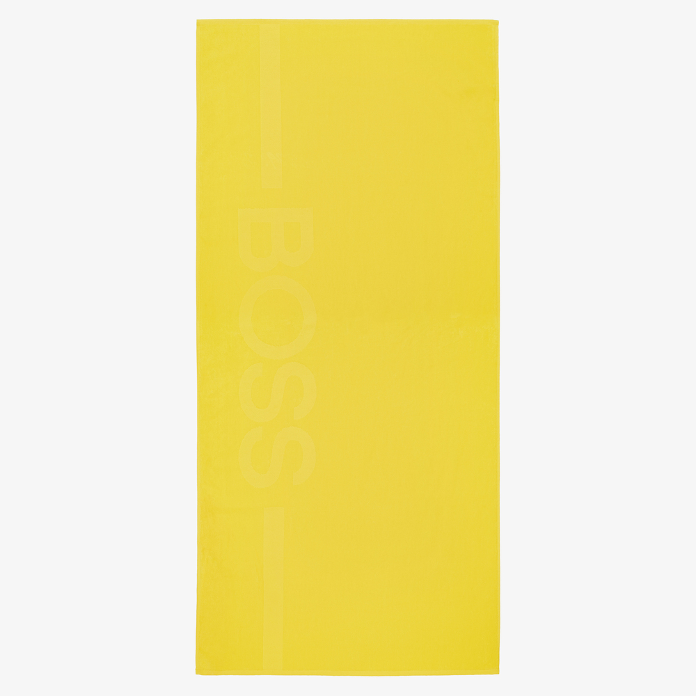BOSS-Boys Yellow Towel (150cm) | Childrensalon Outlet