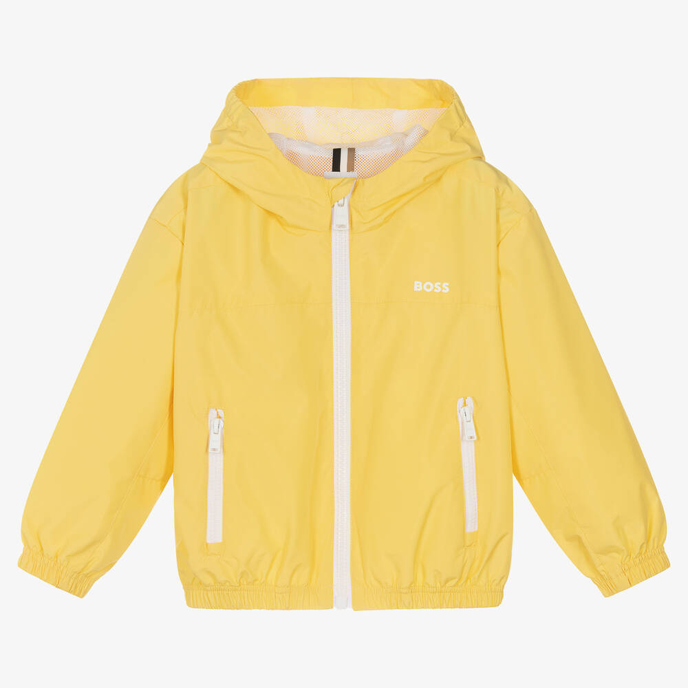 BOSS - Boys Yellow Windbreaker Jacket | Childrensalon