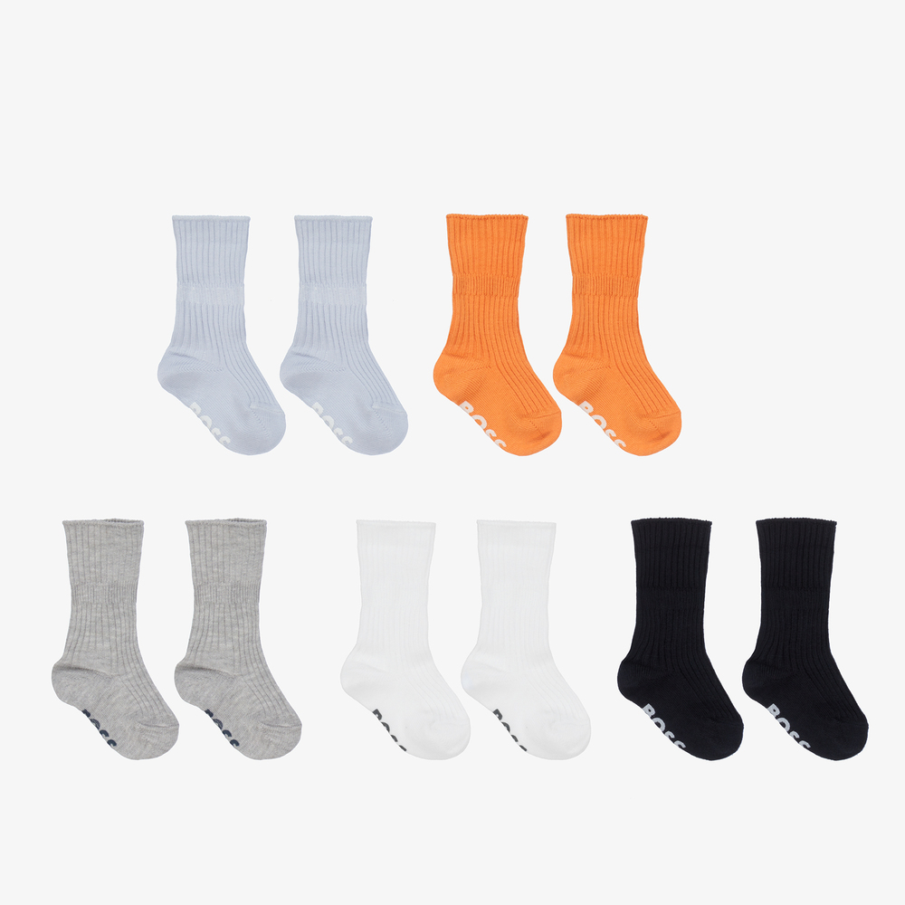 BOSS - Cotton Baby Socks (5 Pack) | Childrensalon