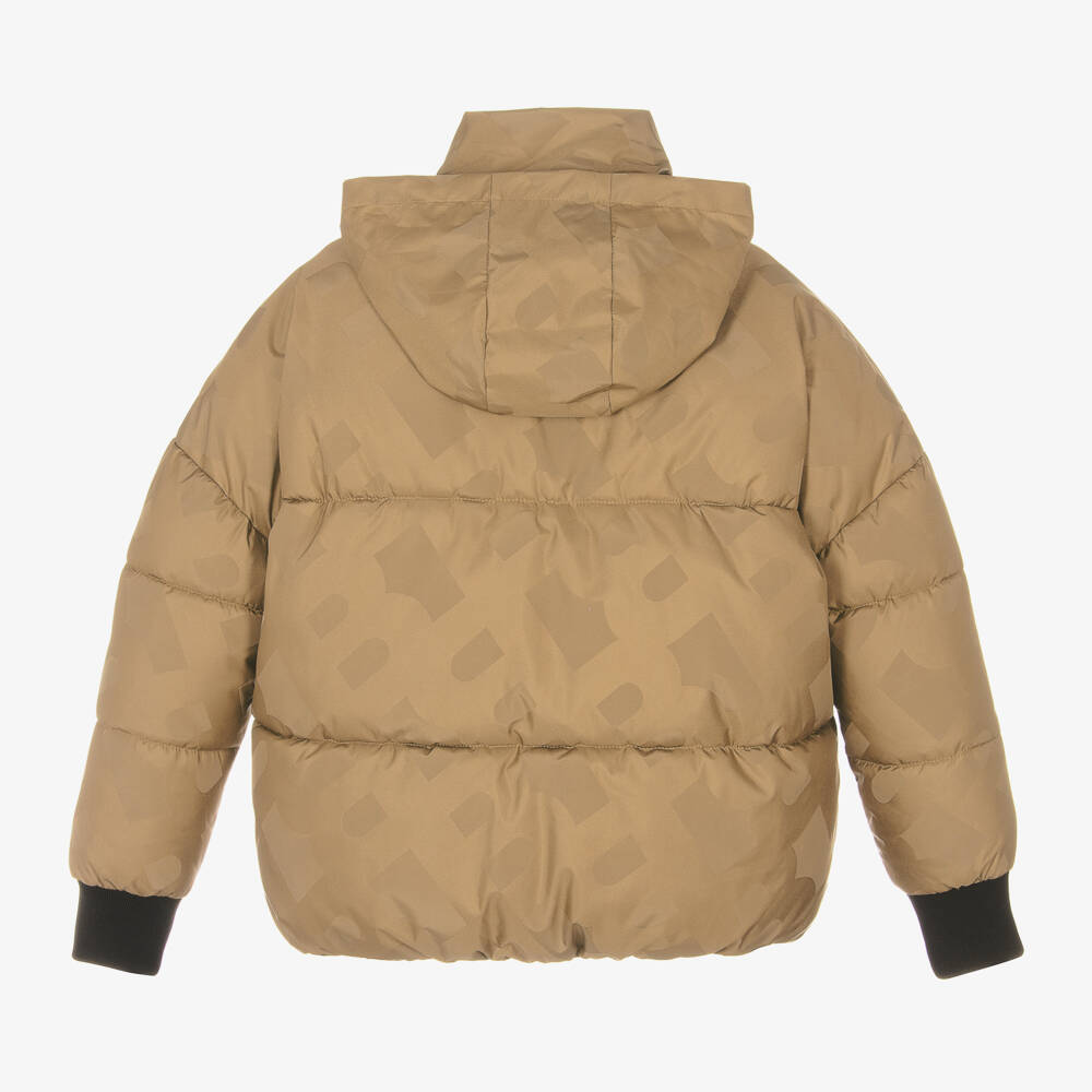 بوس-جاكيت بافر مونوغرام لون بيج للبنات | Childrensalon Outlet