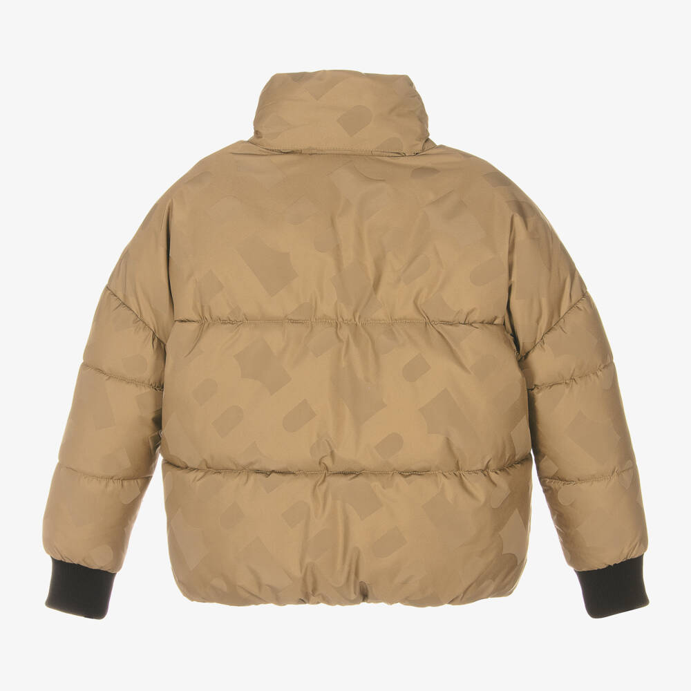 بوس-جاكيت بافر مونوغرام لون بيج للبنات | Childrensalon Outlet