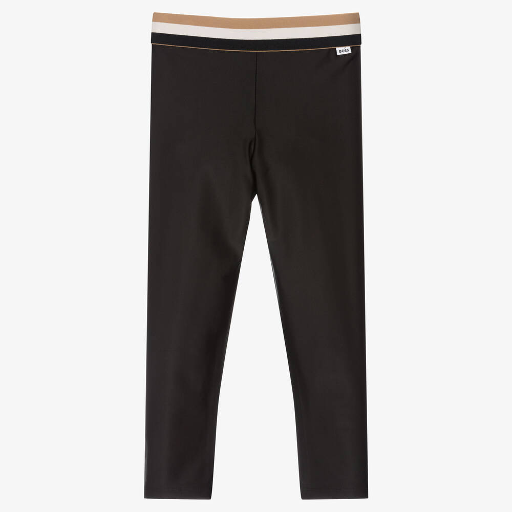 BOSS-ليغنغز لون أسود للبنات | Childrensalon Outlet