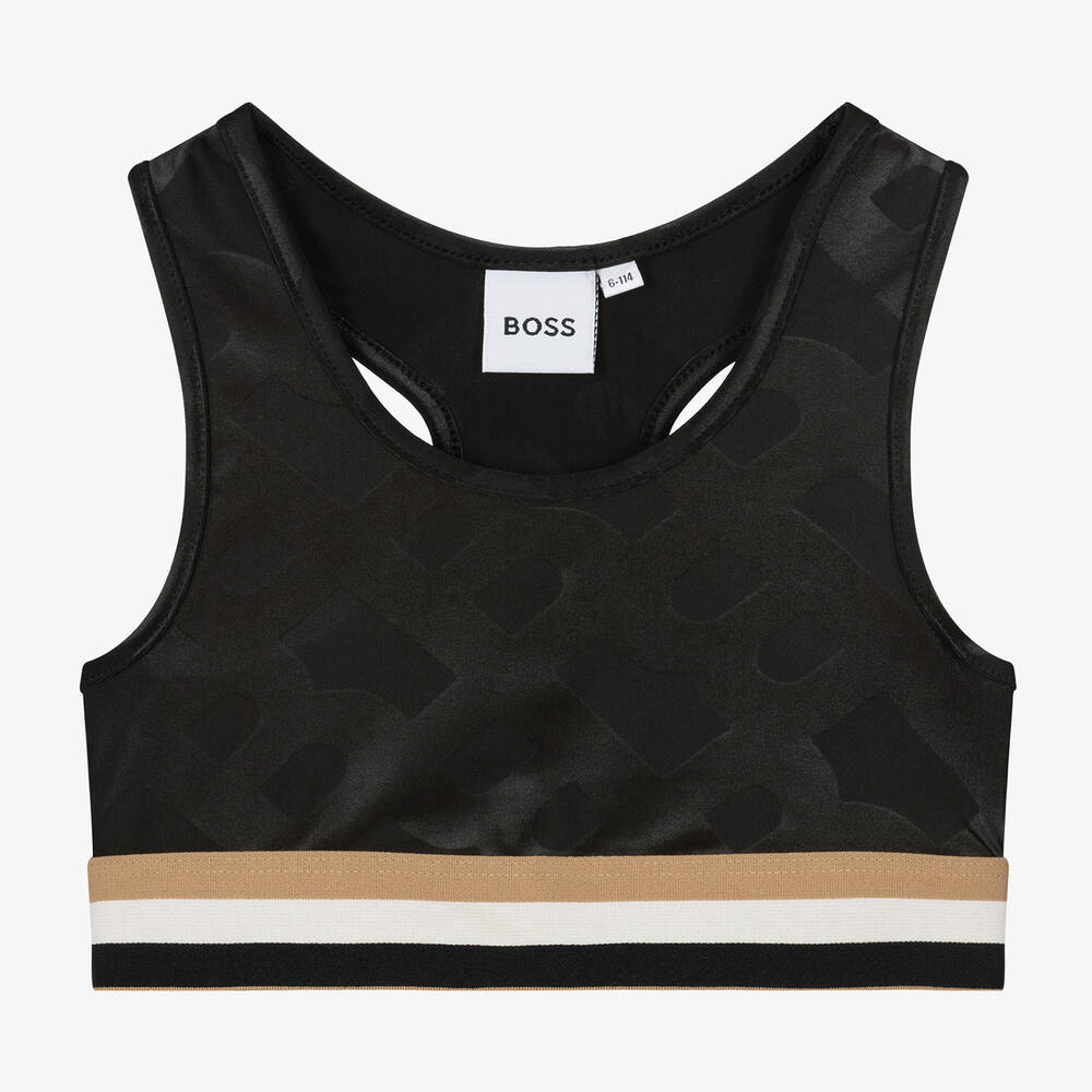 BOSS - Haut de sport noir Fille | Childrensalon