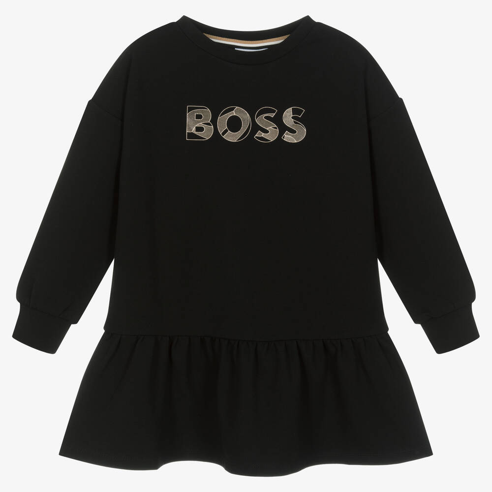 BOSS - Schwarzes Milano-Jersey-Kleid | Childrensalon