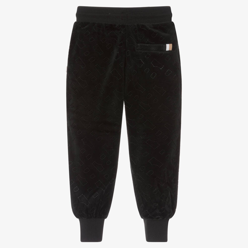 Girls black jogging bottoms clearance