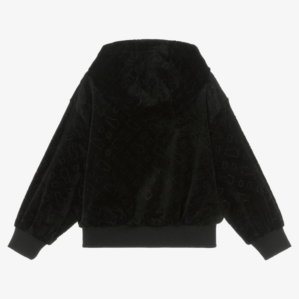 Black fluffy zip up hoodie shop