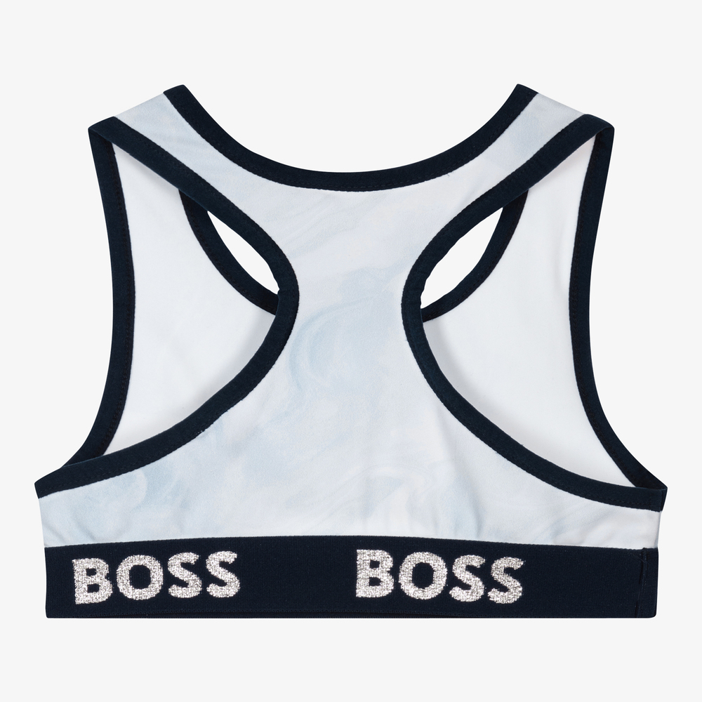 BOSS-Синий спортивный топ для девочек | Childrensalon Outlet