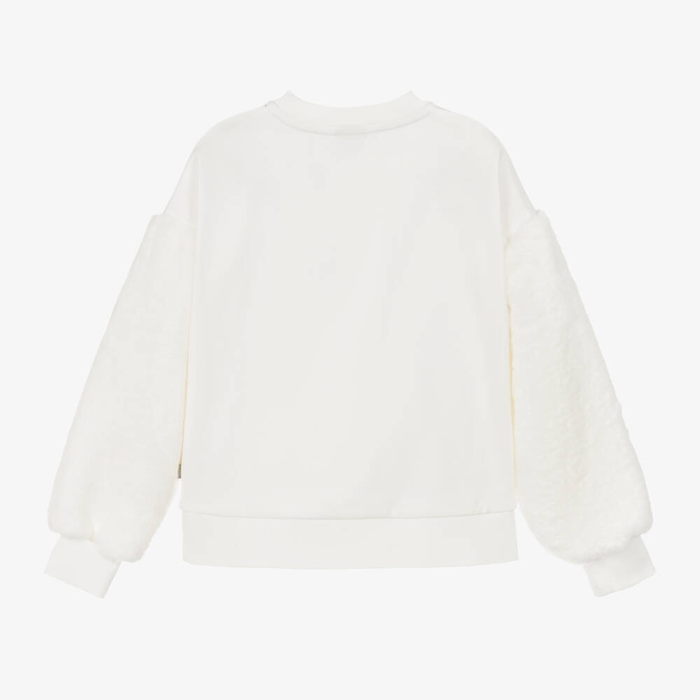 BOSS-Кремовый свитшот из вискозы Double B для девочек | Childrensalon Outlet