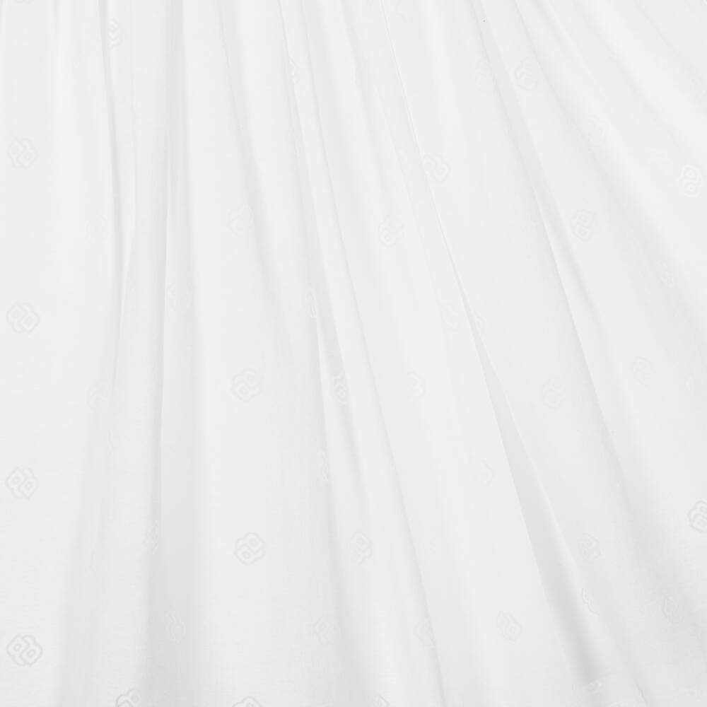 BOSS-Girls Elegant White Monogram Dress | Childrensalon Outlet