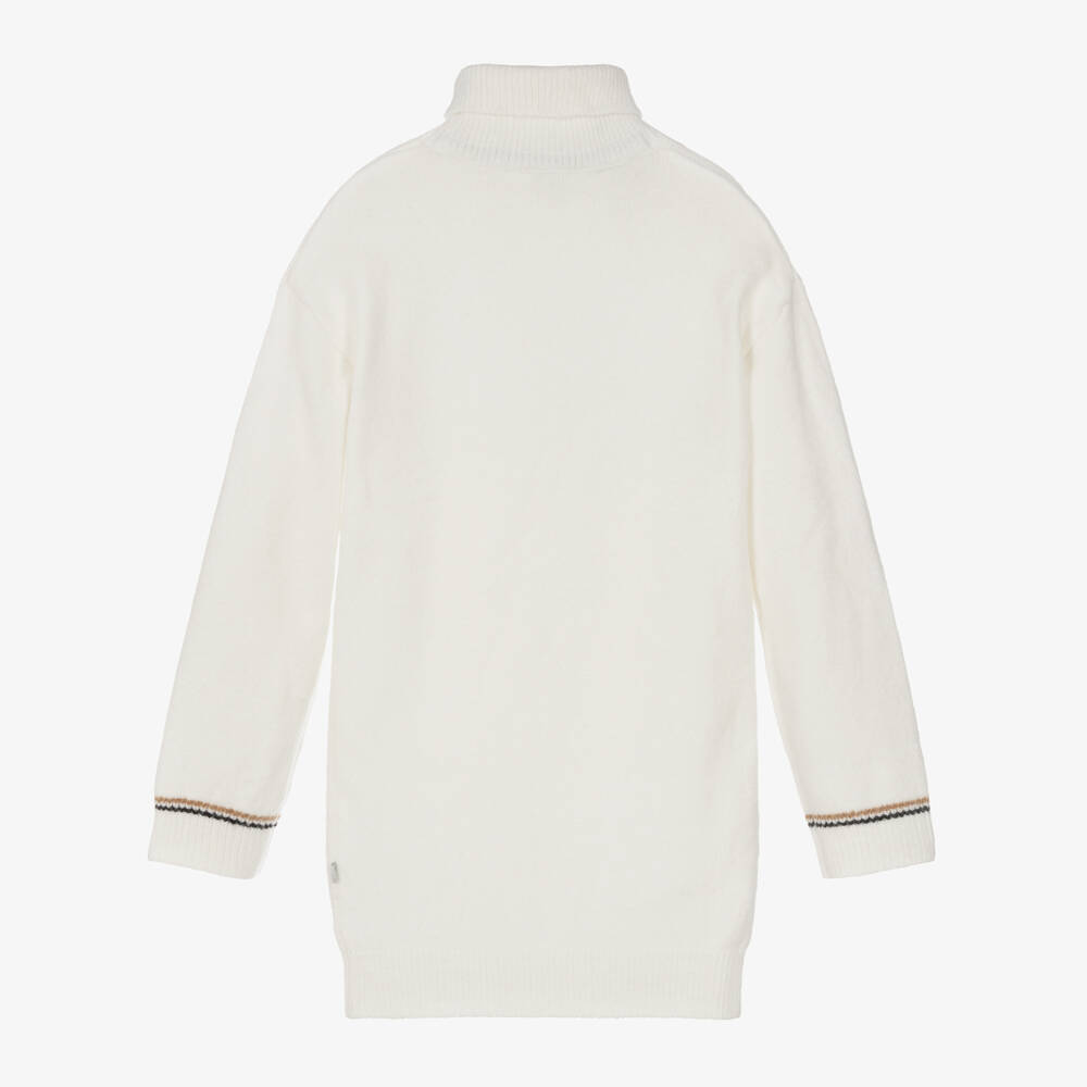 BOSS-Кремовое платье-поло с двойной буквой B для девочек | Childrensalon Outlet