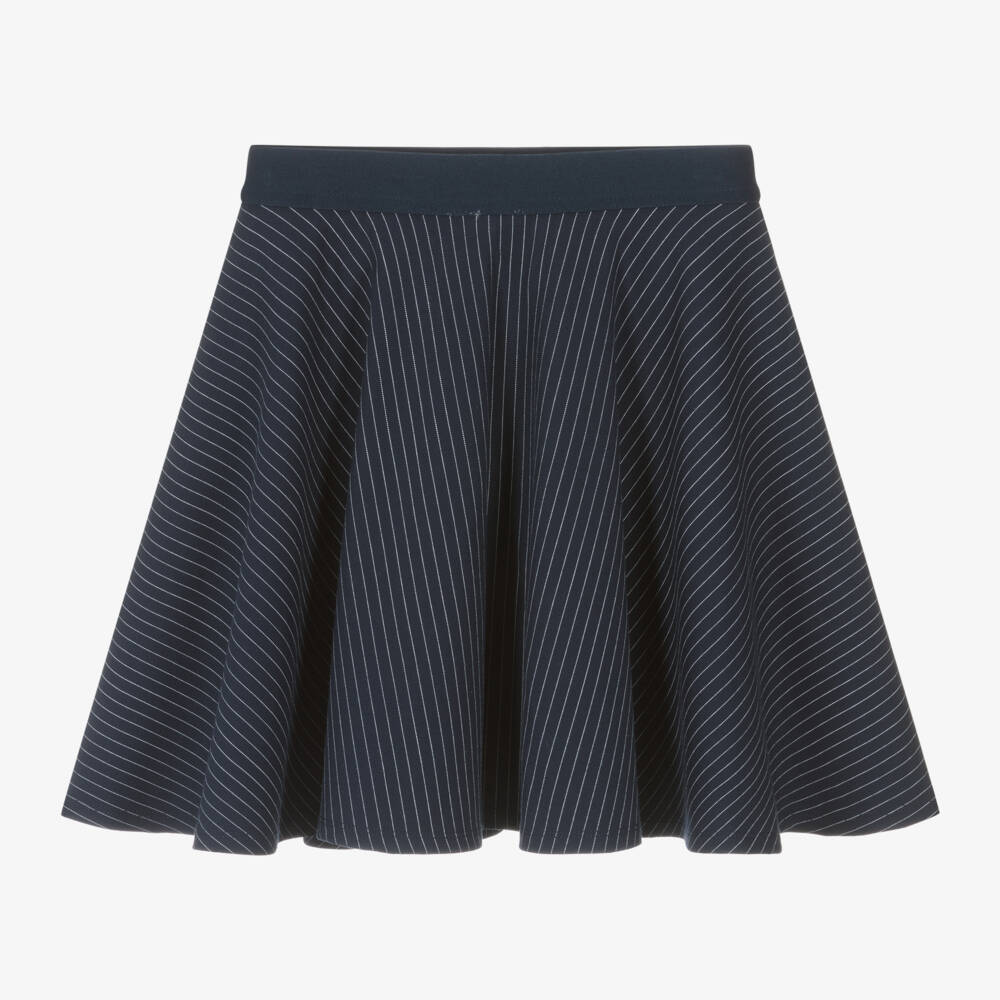 BOSS-Girls Navy Stripe Jersey Dance Skirt | Childrensalon Outlet
