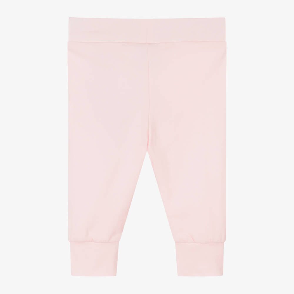 BOSS-Girls Pale Pink Cotton Leggings | Childrensalon Outlet