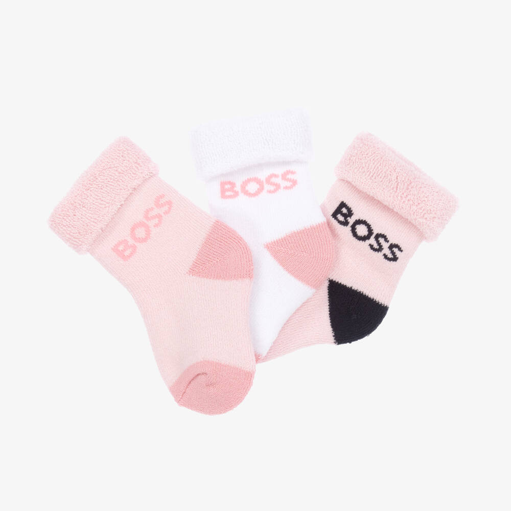 BOSS-Girls Pastel Cotton Sock Trio | Childrensalon Outlet