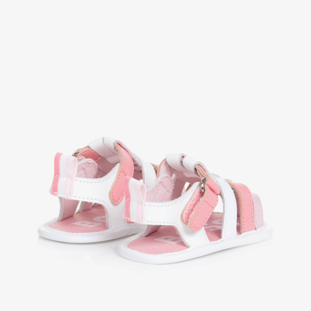 BOSS-Girls Pastel Leather First Steps | Childrensalon Outlet