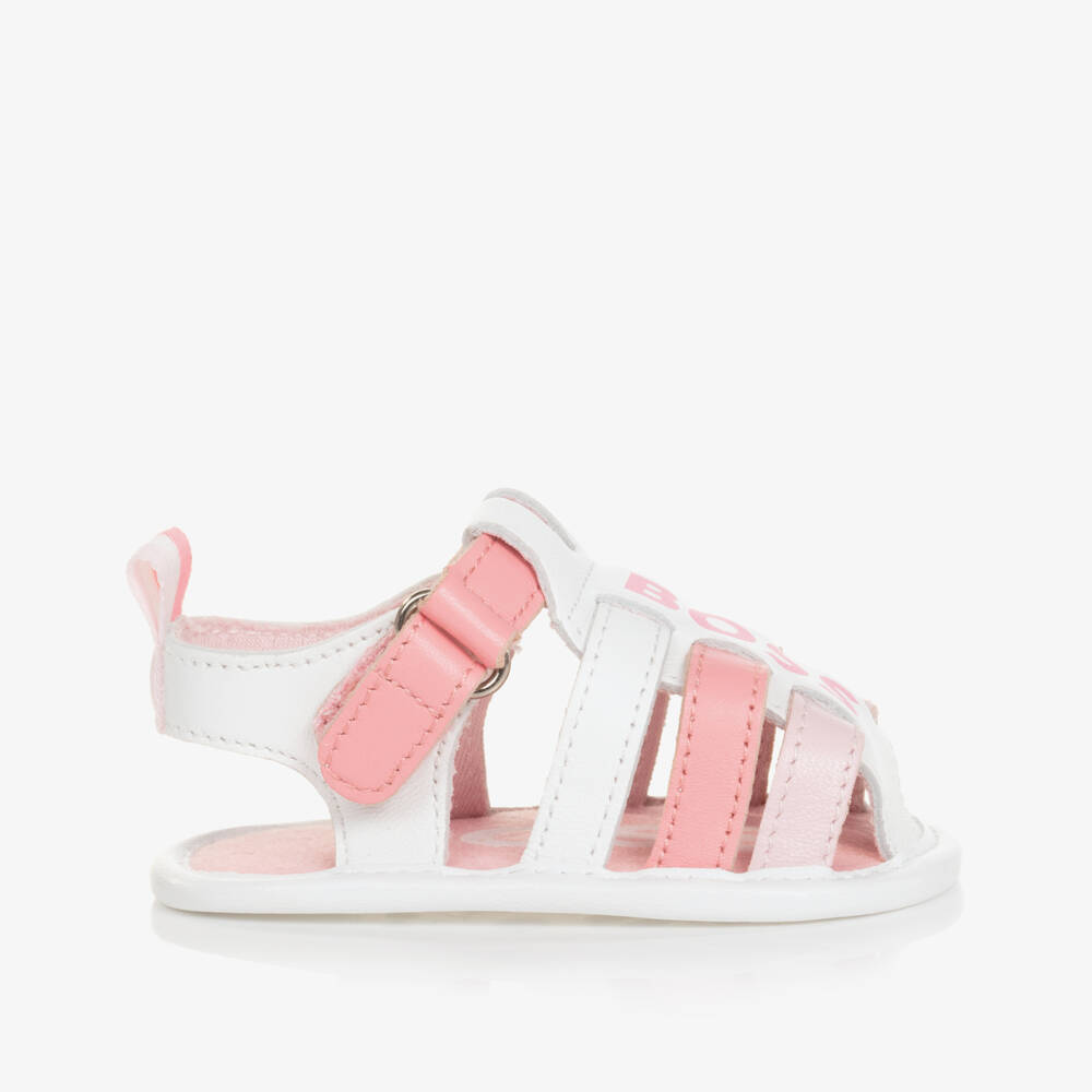 BOSS-Girls Pastel Leather First Steps | Childrensalon Outlet