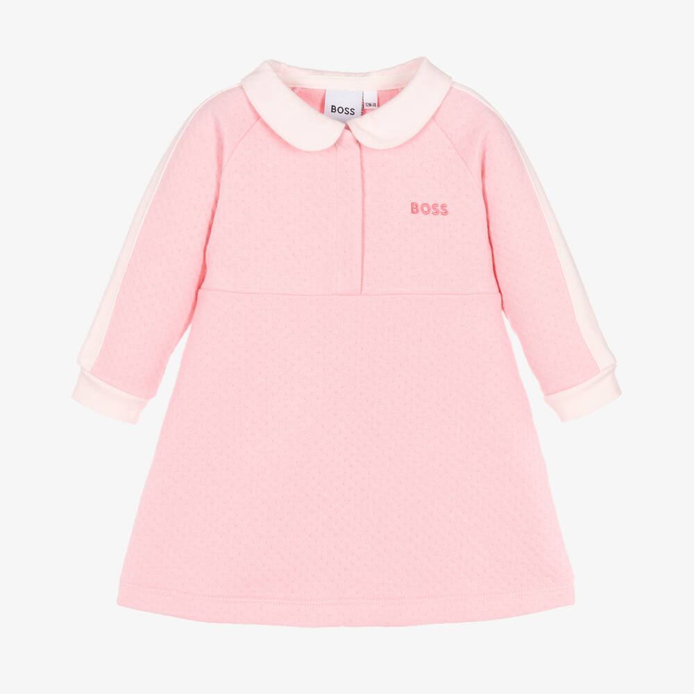 BOSS - Rosa Baumwolljersey-Kleid | Childrensalon