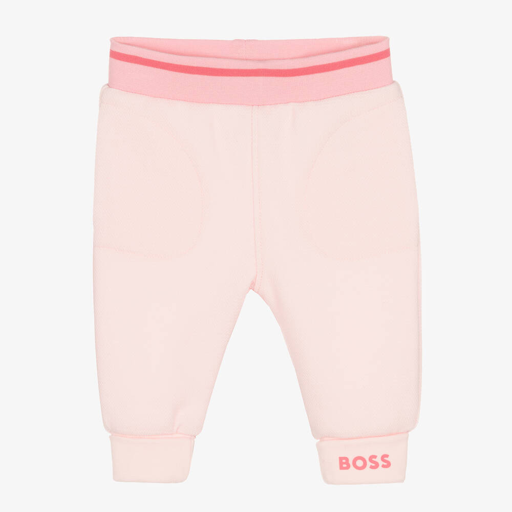 BOSS - Rosa Baumwollpiqué-Jogginghose | Childrensalon