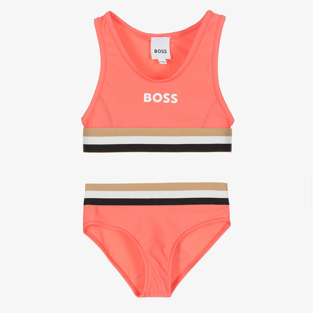 BOSS - Rosa Bikini für Mädchen | Childrensalon