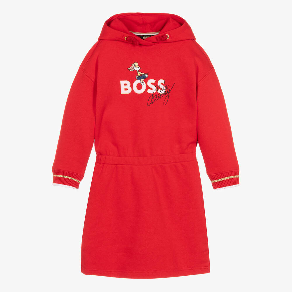 BOSS - Girls Red Lola Bunny Dress | Childrensalon