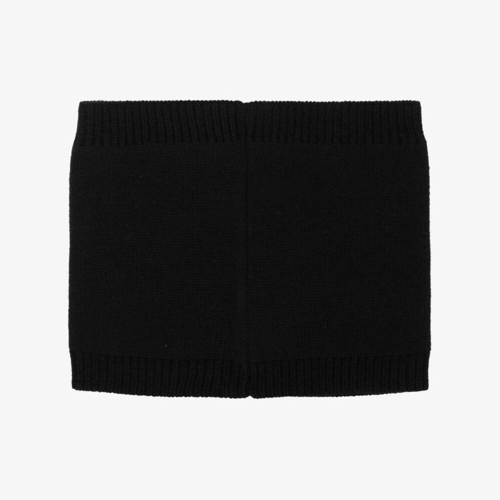 BOSS-Girls Reflective Patch Black Snood | Childrensalon Outlet